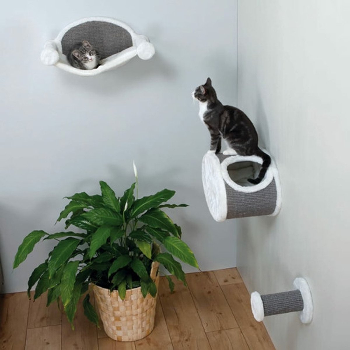  TRIXIE Kattenhangmat 54x28x33 Cm Crèmekleurig En Grijs 49920