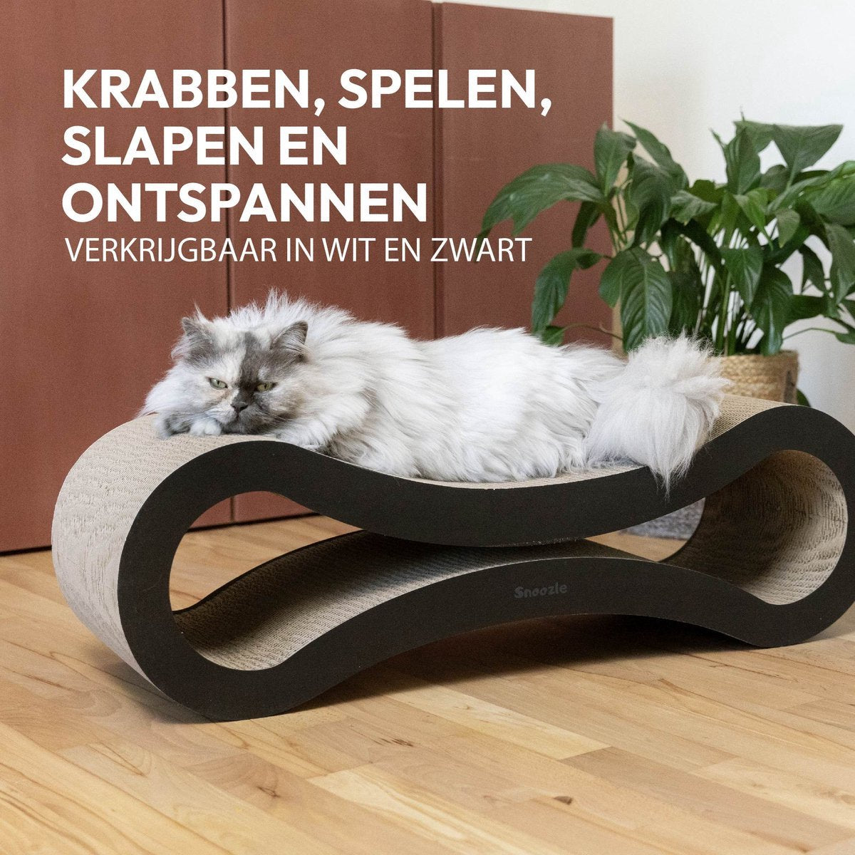  Snoozle Loop Krabpaal Voor Katten - Zwart - 86cm - Krabmeubel Voor Grote Katten - Karton
