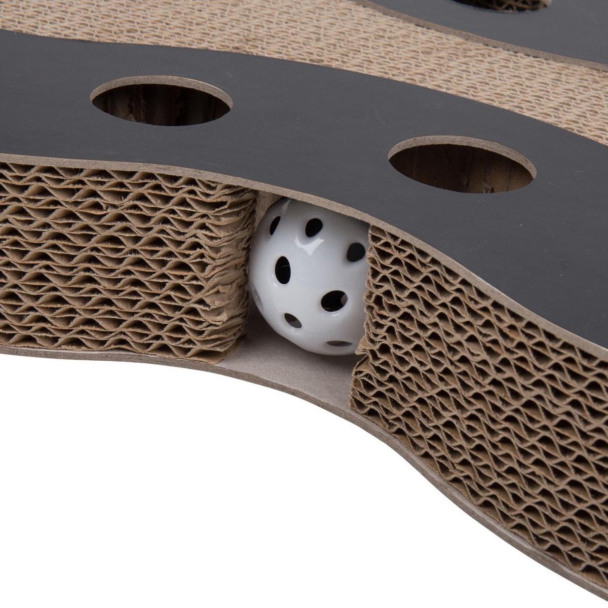  Interactief Design Krabspeelgoed Voor Katten Van Duurzaam Karton - District 70 SNAKE - Zwart