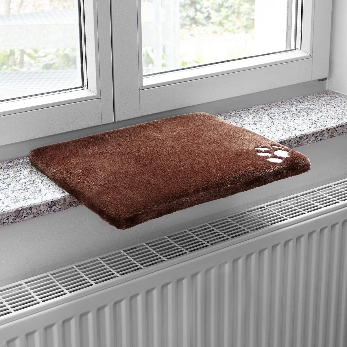  PRETTY KITTY Cat Window Bed 32x41cm: Knuffelig Kattenbed Voor De Vensterbank, Premium Kattenbed Fluffy Voor Het Raam, Vensterbank Kat - Wasbaar, Vensterbank Kat