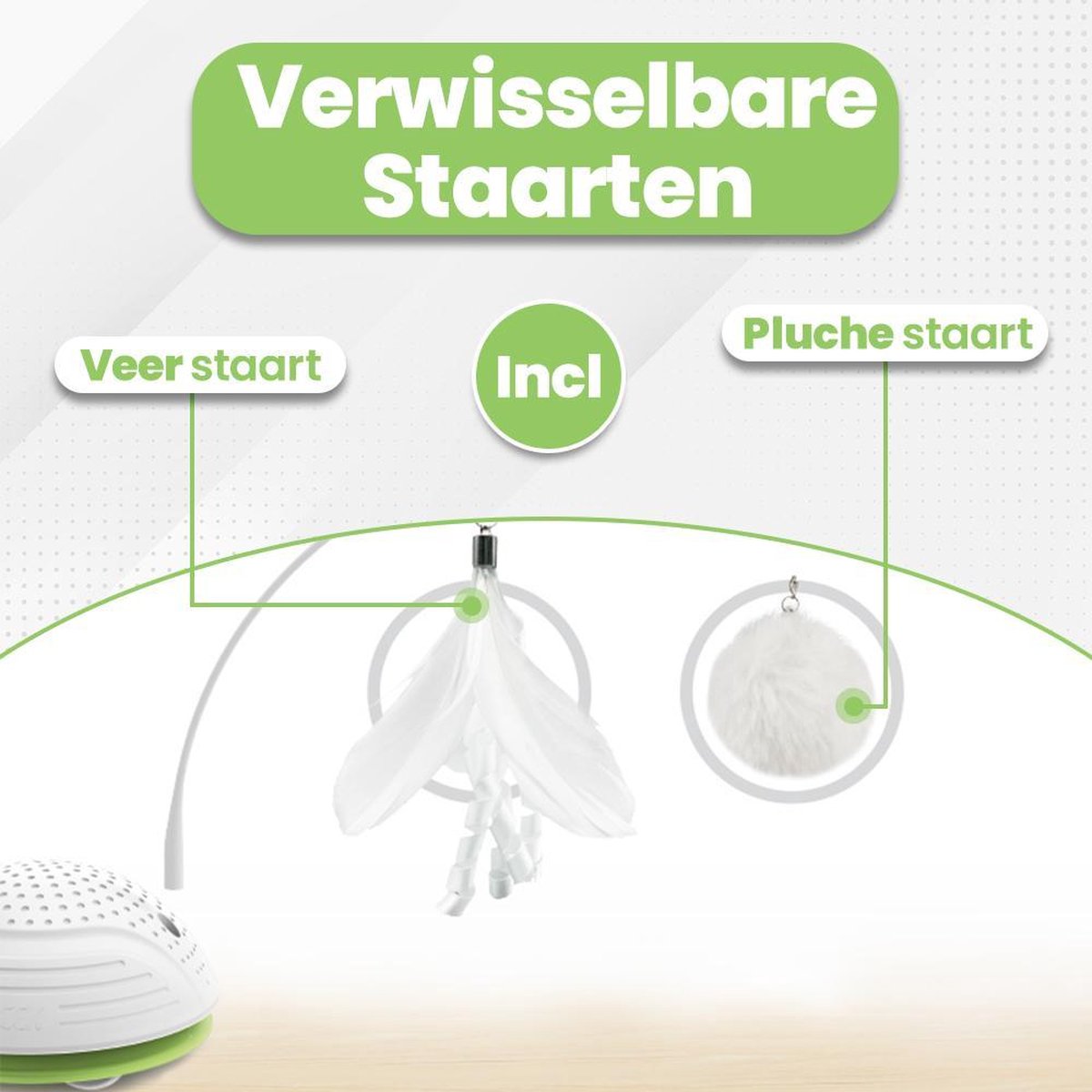  Petgeek Running Smart - Kattenspeeltjes Intelligentie - Kattenspeelgoed - Automatische Bewegingen - Kattenspeeltjes