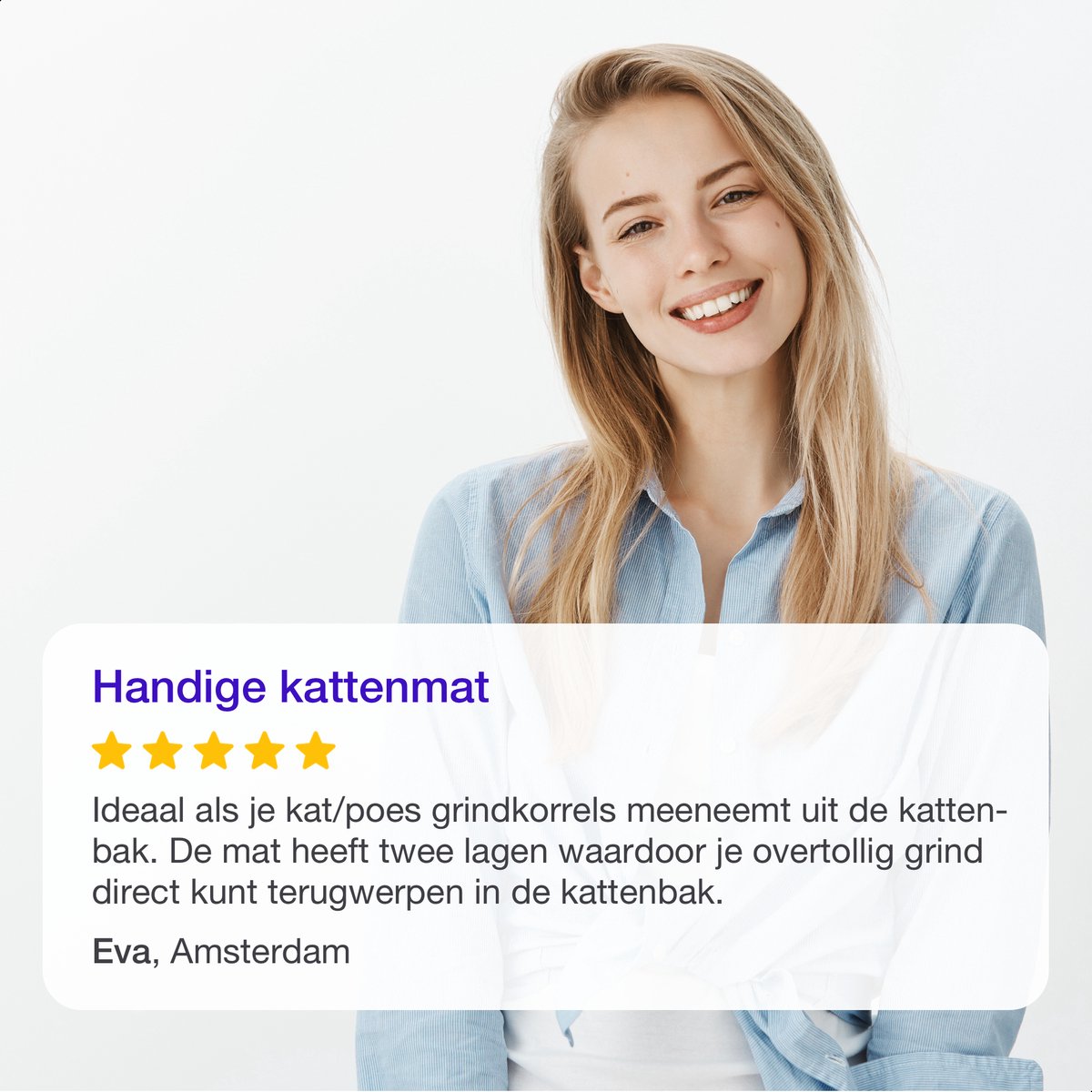  SIMU Lifestyle - Kattenbakmat - Grit Opvanger - Dubbele Laag - Waterdicht - Zwart - 50x40 Cm