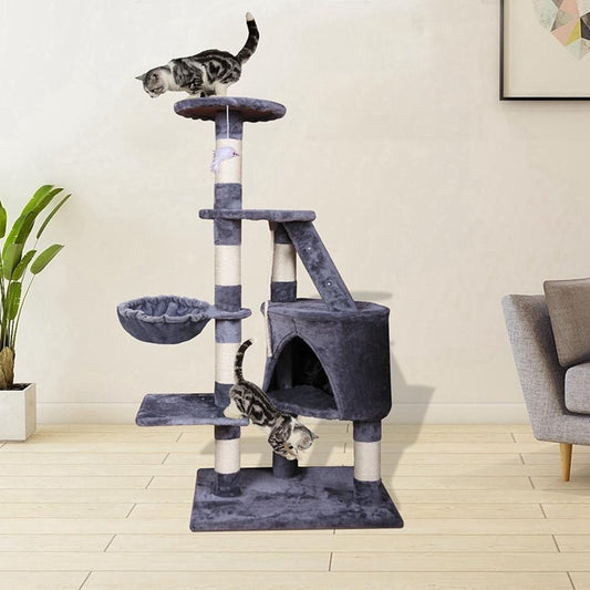 Merkloos MC Star Krabpaal Voor Grote Katten Cat Tree - 55 X 40 X 120 Cm - Grijs