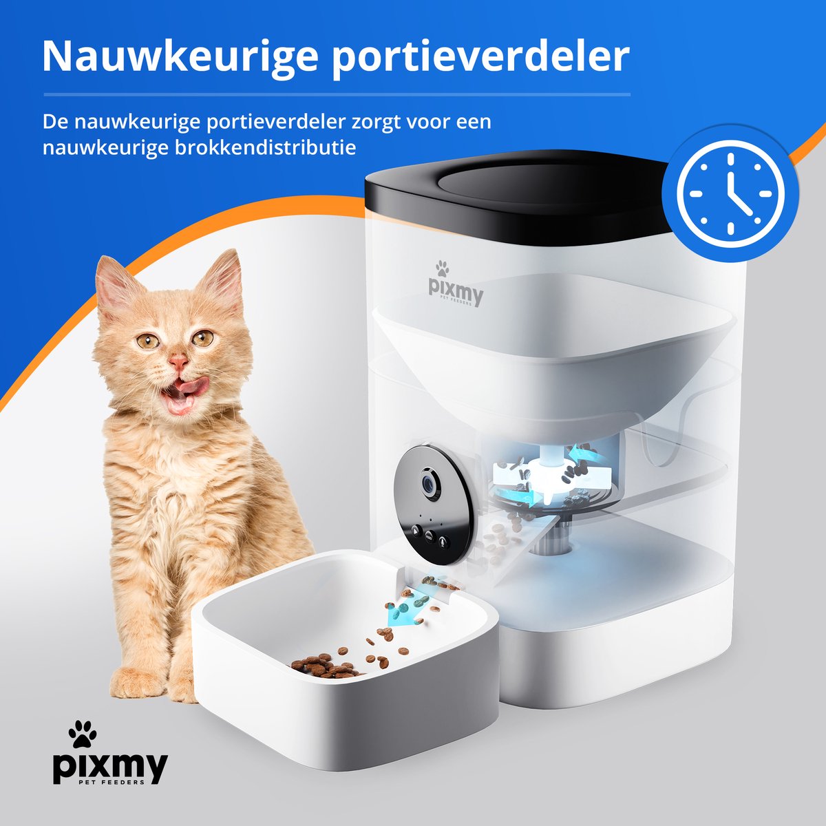  PIXMY - Automatische Voerbak Kat - 4L - Wi-Fi - Met App En Full HD Camera - Voerbak Kat