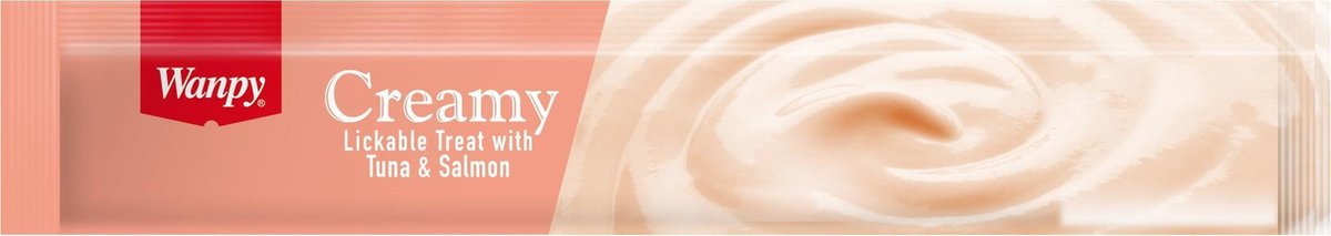  Wanpy Creamy Lickable Treats Tonijn En Garnaal - Voordeelbundel 5 Stuks - Kattensnack