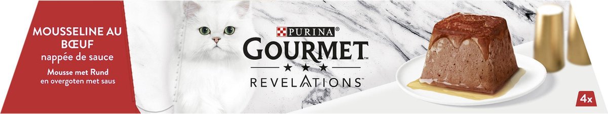  Gourmet Revelations Mousse - Kattenvoer Natvoer - Rund - 24 X 57 G