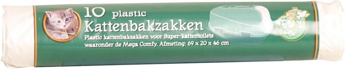  10 Plastic Kattenbakzakken - 69 X 20 X 46cm