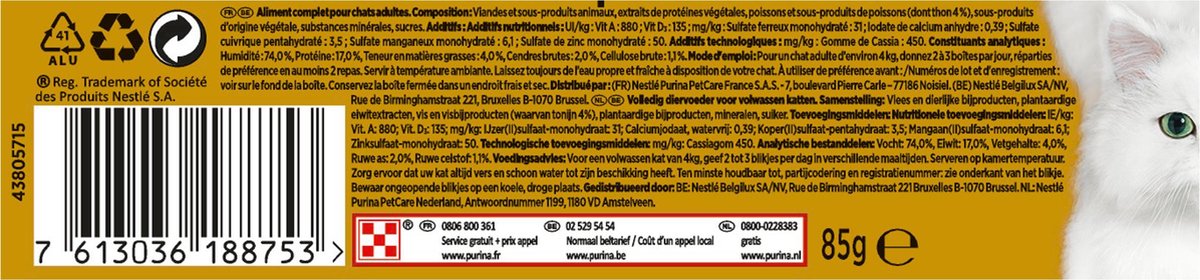  Gourmet Gold Hartig Torentje - Kattenvoer Natvoer - Tonijn - 24 X 85 Gr