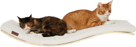  COSY AND DOZY Cat Shelf Deluxe WIT – Hangmat Kat – Maple Hout - 90 X 41 Cm - Kattenplank - Katten Muur