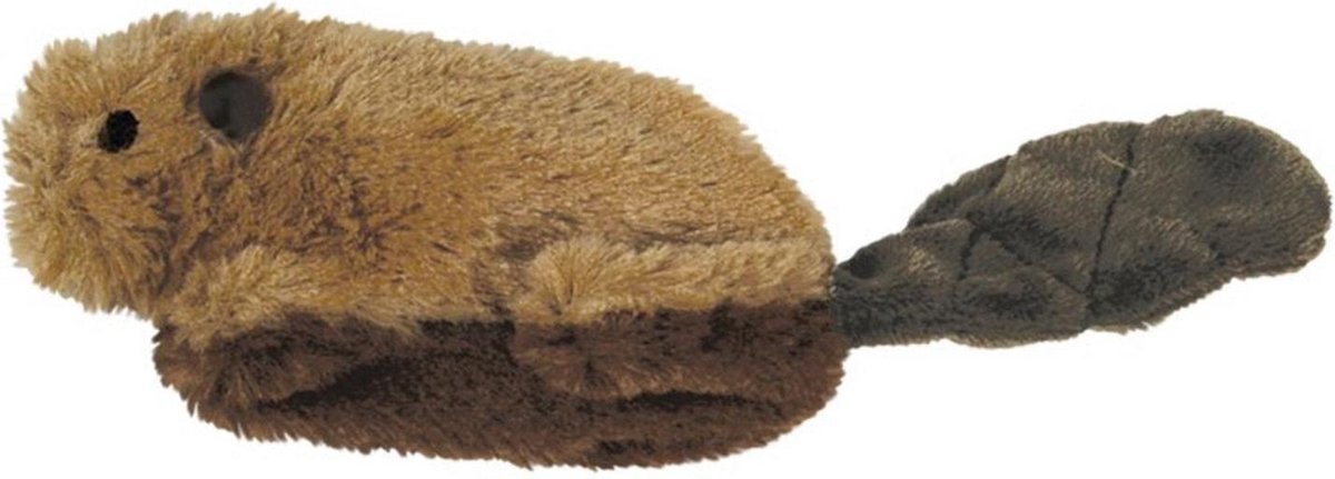  Kong Kat Catnip Bever - Speelmuis - Bruin - 3,8 X 4,5 X 4,2