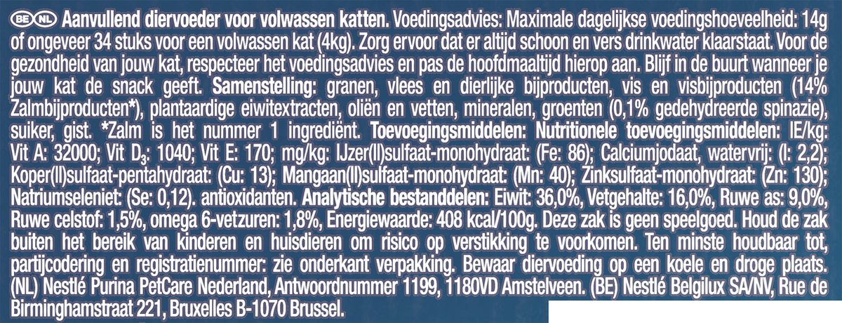  Felix Naturally Delicious Zalm &amp; Spinazie - Kattensnacks - 8 X 50g