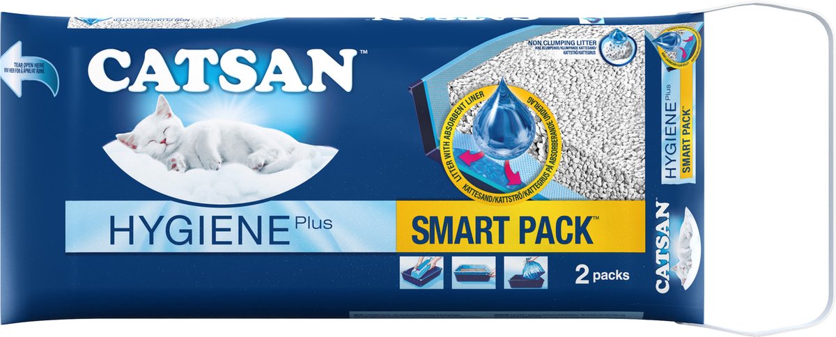 Catsan Smart Pack Kattenbakvulling - 2 X 4 L