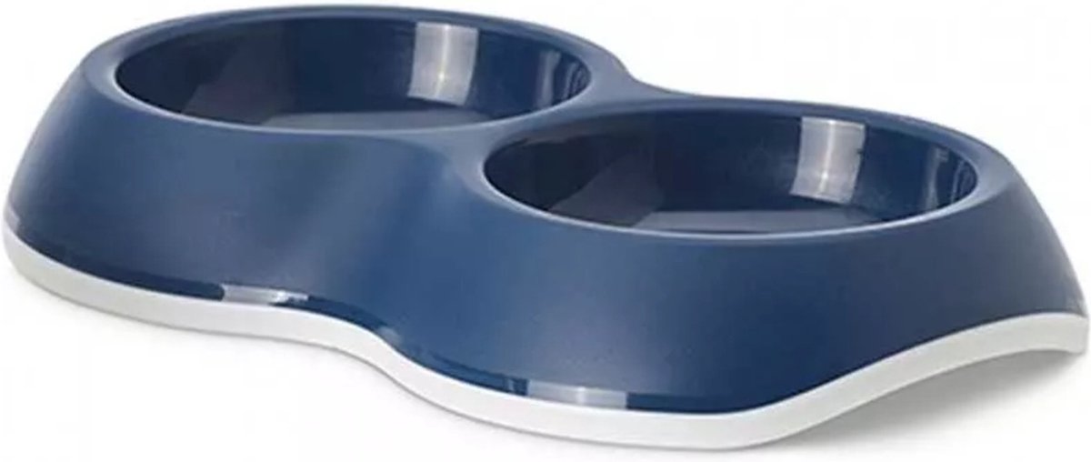  Savic Voerbak Delice Double - Hondenvoerbak - 26x16x4 Cm - Assorti - Geschikt Voor Honden En Katten