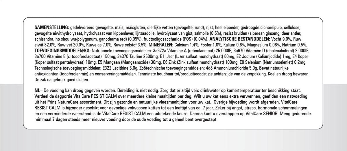  Prins VitalCare Resist - Kattenvoer - 10 Kg