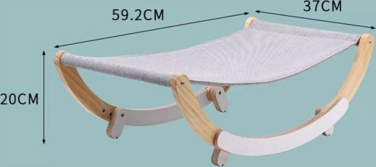  LuxeBass 2-In-1 Katten Hangmat | Hangmat Kat Met Optioneel Wiegfunctie | Wiegen Of Stabiel
