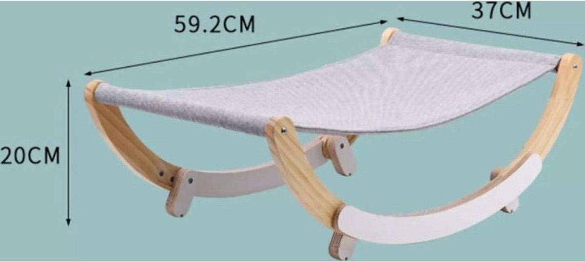  LuxeBass 2-In-1 Katten Hangmat | Hangmat Kat Met Optioneel Wiegfunctie | Wiegen Of Stabiel