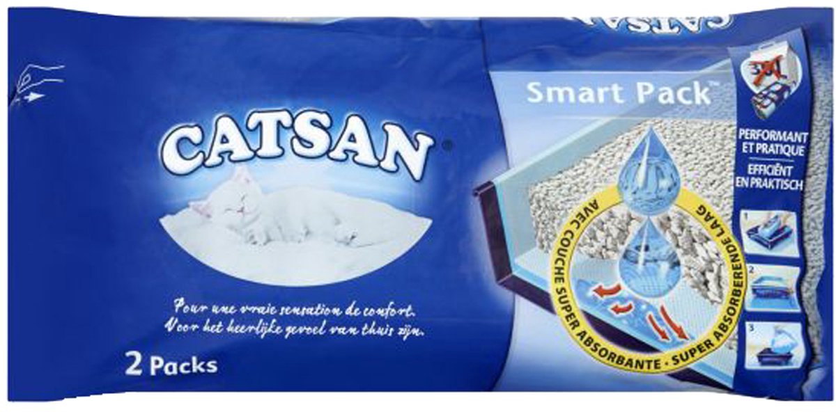  Catsan Smart Pack Kattenbakvulling - 2 X 4 L