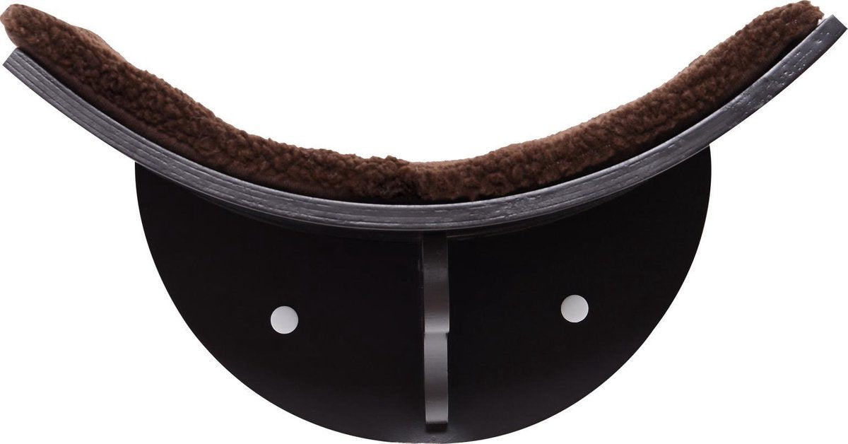 Merkloos Paws And Claws - Cat Shelf – Hangmat Kat – Kattenplank - Kattenbed - Wasbaar – Wandmontage – MDF - Bruin