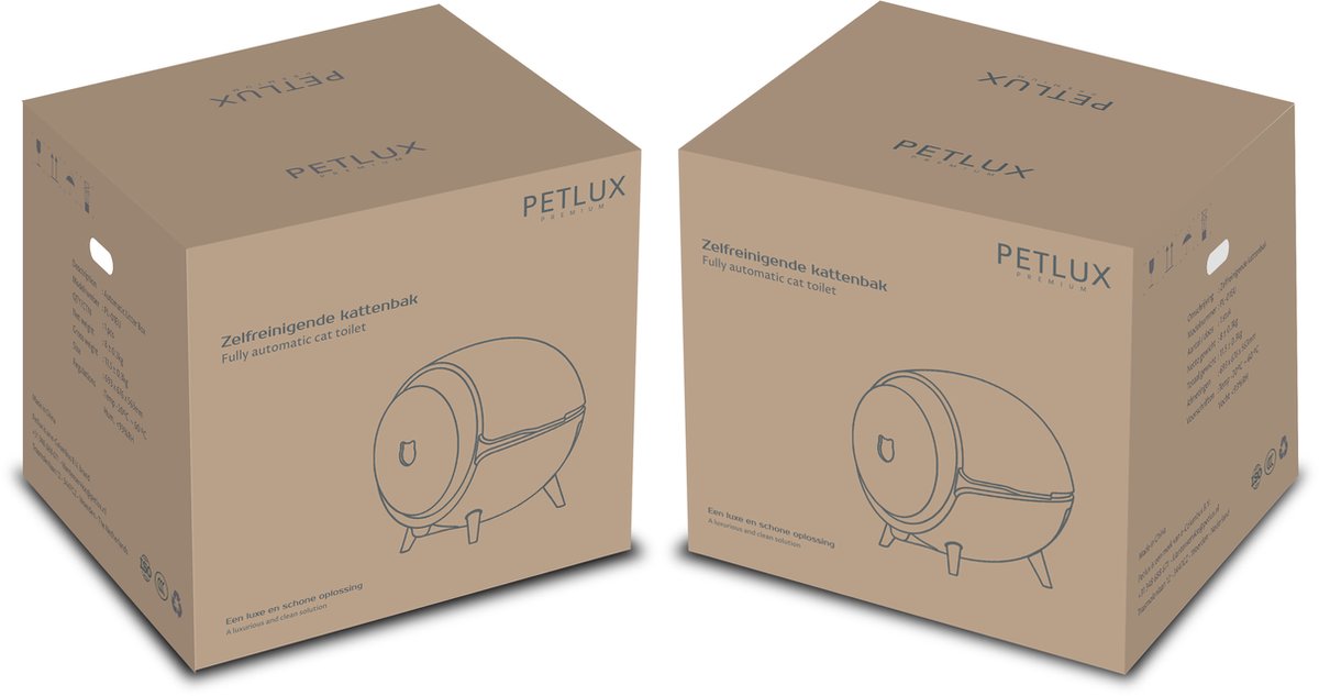 Merkloos Premium Kattenbak - Automatische - Zelfreinigende - Elektrische Kattenbak - Design Kattenbak