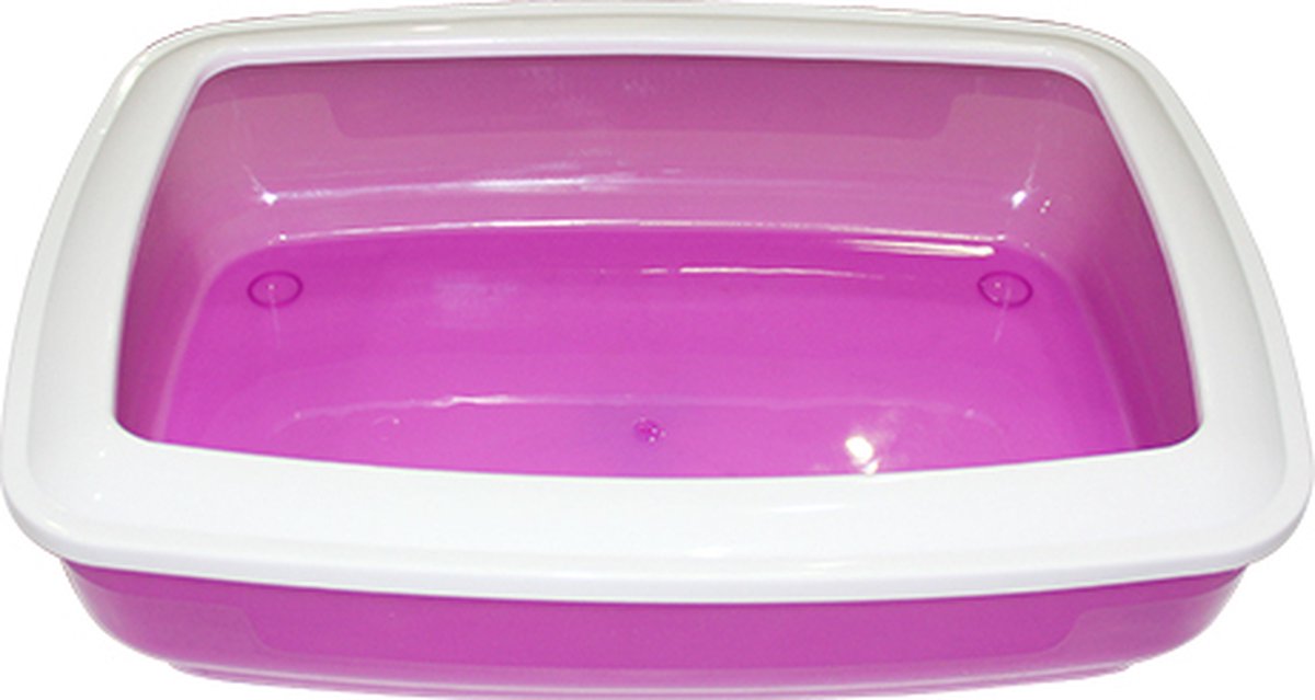  Pawise Kattenbak Laag Model - Open Kattenbak - Duurzaam En Gebruiksvriendelijk - 48x36 Cm - Plastic - Kleur Assorti