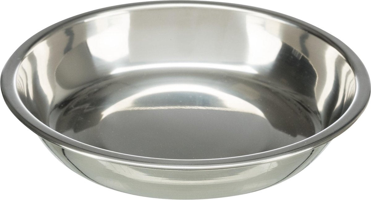 Merkloos Trixie Voerbak Kat Dubbel Melamine / Rvs Wit 2x200 Ml 27x14x3 Cm