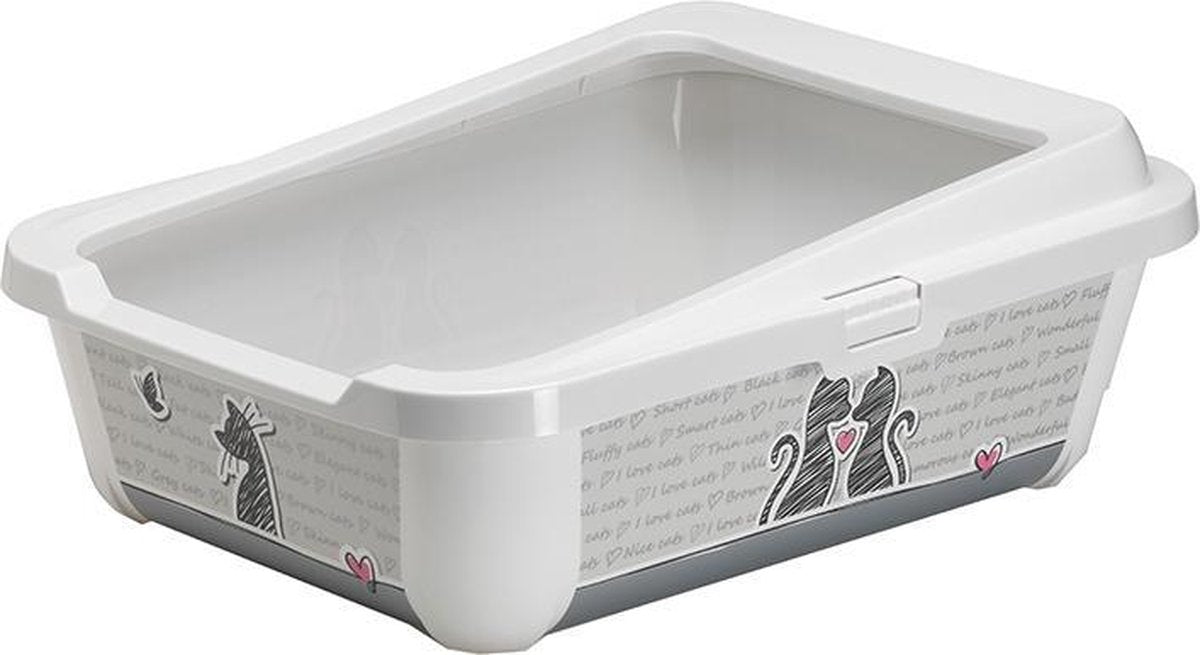  Moderna Trendy Cat Open - Grijs - Kattenbak - 50.5 X 38.5 X 18 Cm