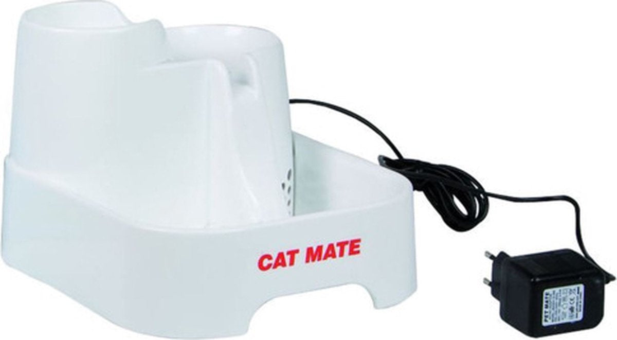  Cat Mate - Waterfontein Kat - Kattenfontein - Drinkfontein Kat - Fluisterstil - Poezen Fontein - Dieren Drinkbakken - Honden Fontein - 2 L