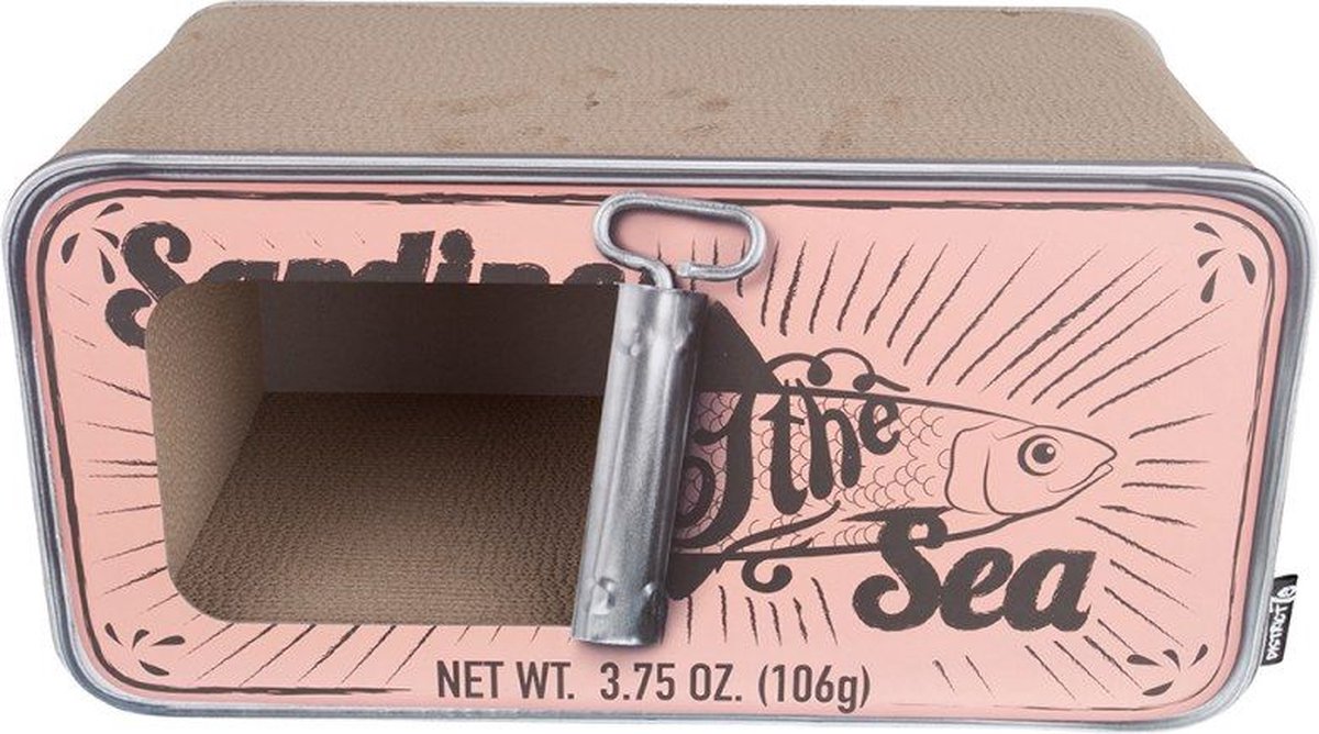  District 70 SARDINE - Design Katten Krabmeubel Van Gerecycled Karton - Zwart, Wit Of Perzik - Afmeting 60x30x30 Cm - Perzik