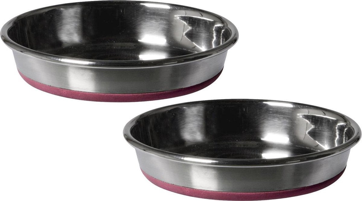  Adori Durapet Rvs Bak Non-Slip - Kattenvoerbak - 2 X 13 Cm Kat