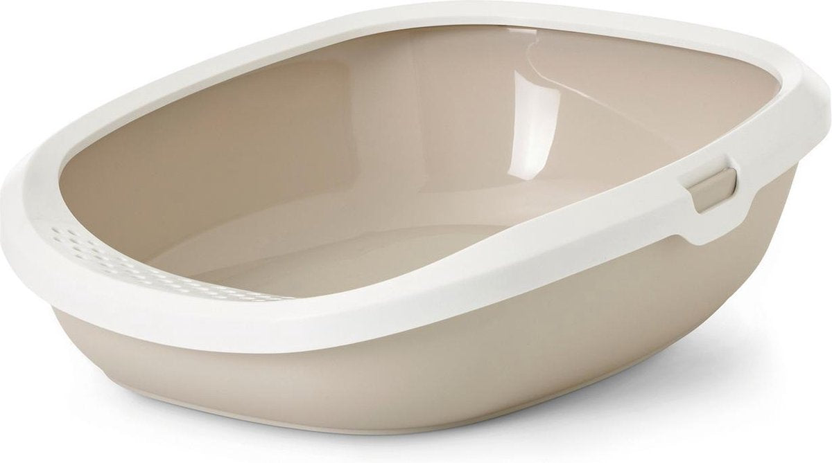  Savic Gizmo Kattenbak - Mokka/Wit - 52 X 39.5 X 15 Cm