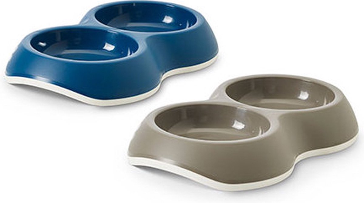  Savic Voerbak Delice Double - Hondenvoerbak - 26x16x4 Cm - Assorti - Geschikt Voor Honden En Katten