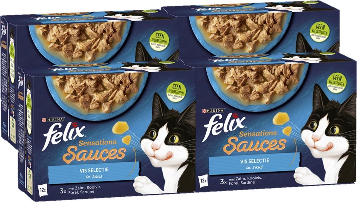  Felix Sensations Sauces Vis Selectie In Saus - Katten Natvoer - 48 X 85g