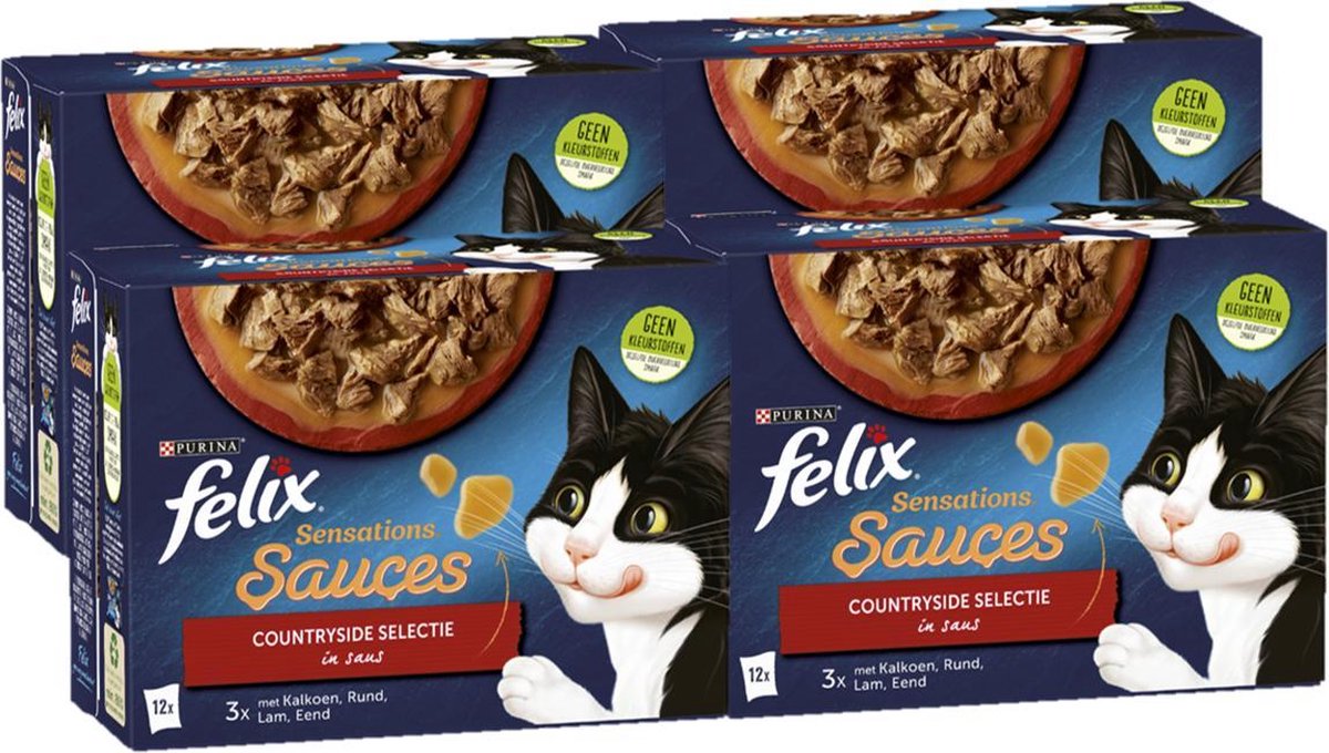  Felix Sensations Sauces Countryside Selectie In Saus - Katten Natvoer - 48 X 85g