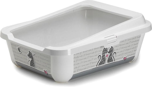  Moderna Trendy Cat Open - Grijs - Kattenbak - 50.5 X 38.5 X 18 Cm