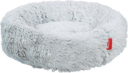  Snoozle Kattenmand - Zacht En Luxe Poezenmand - Kattenmandje Rond - Wasbaar - 60cm - Wolf Grey