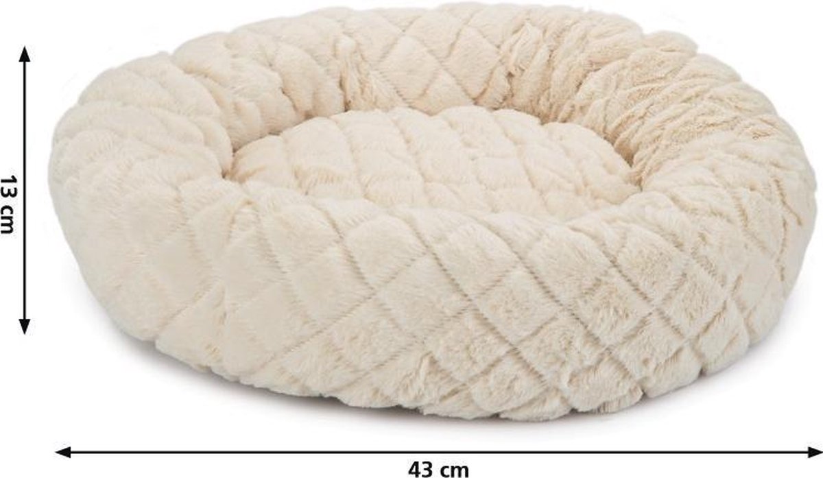  Beeztees Levisa - Kattenmand - Pluche - Beige - 43x43x13 Cm