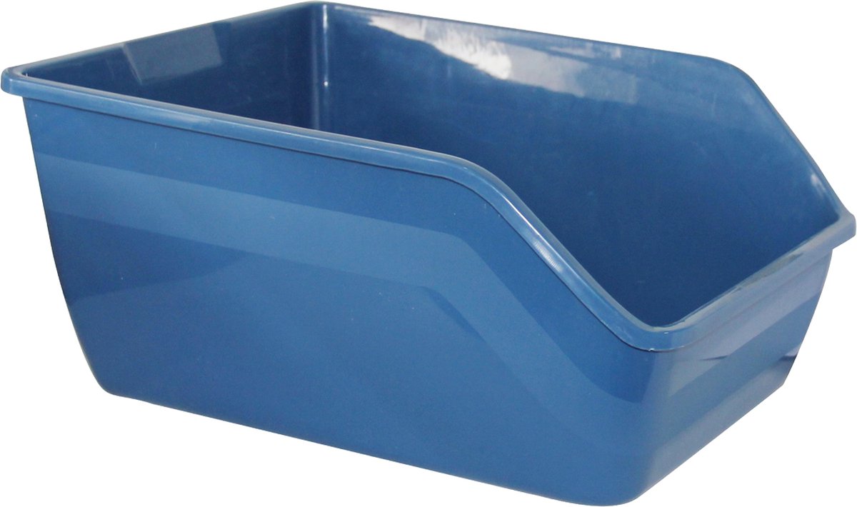  Pawise Kattenbak – Open Bak Voor Katten –47x38x21cm – Blauw/Creme