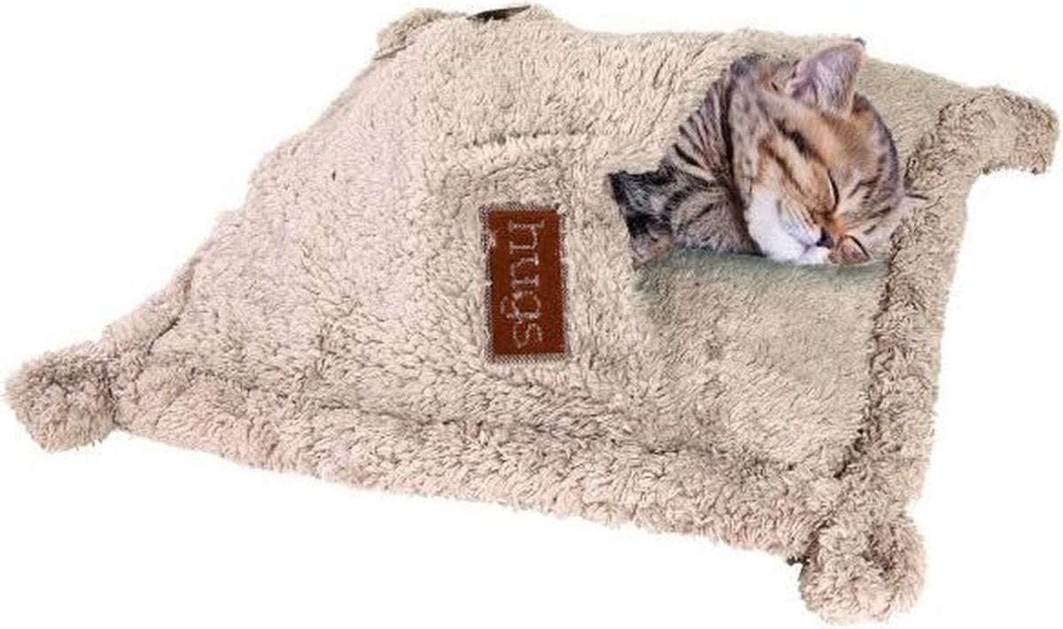  Happy Pet Hugs Snuggle Kattenslaapzak - Grijs - 50 X 50 Cm