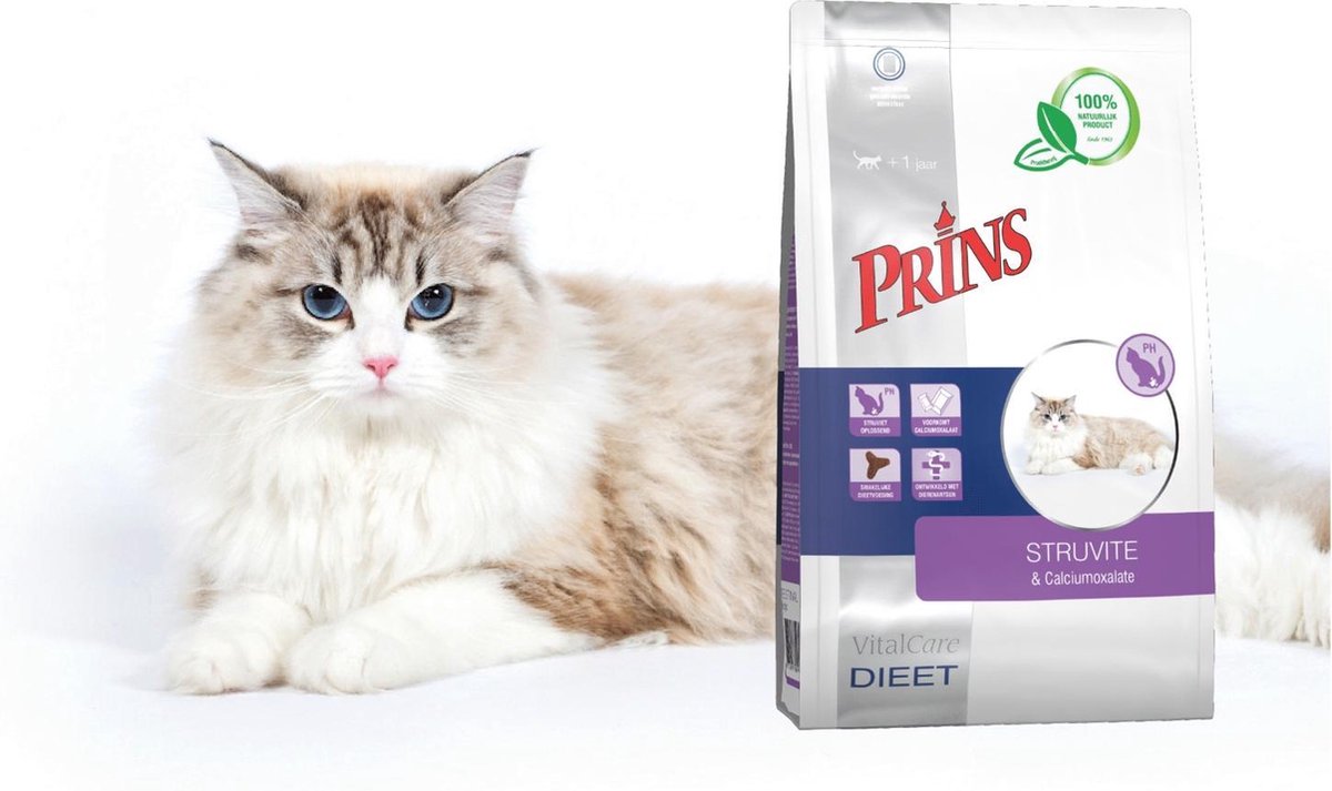  Prins VitalCare Dieetvoeding Struvite &amp; Calciumoxalaat 5 Kg - Kat