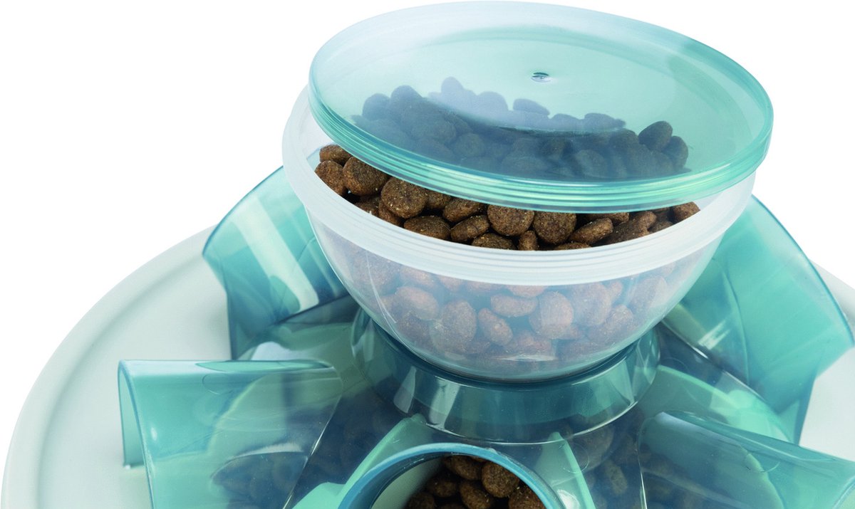  TRIXIE Kattenspeelgoed Tunnel Feeder Strategiespel - Blauw