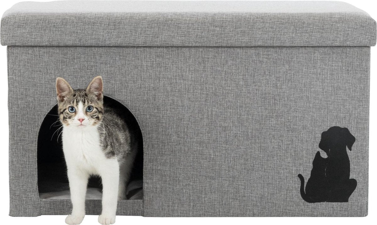  Trixie Kattenhuis Kimy Grijs 70X40X40 CM