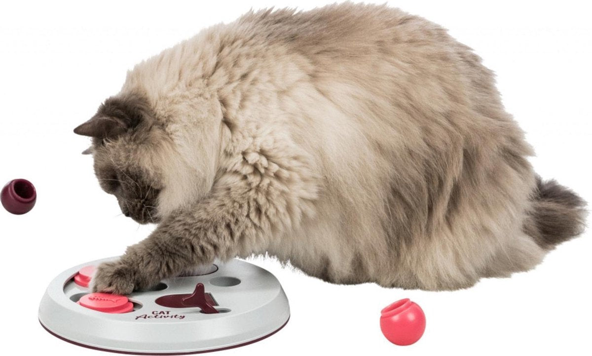  Trixie Cat Activity Flip Board Bes / Roze / Lichtgrijs 23x23 Cm