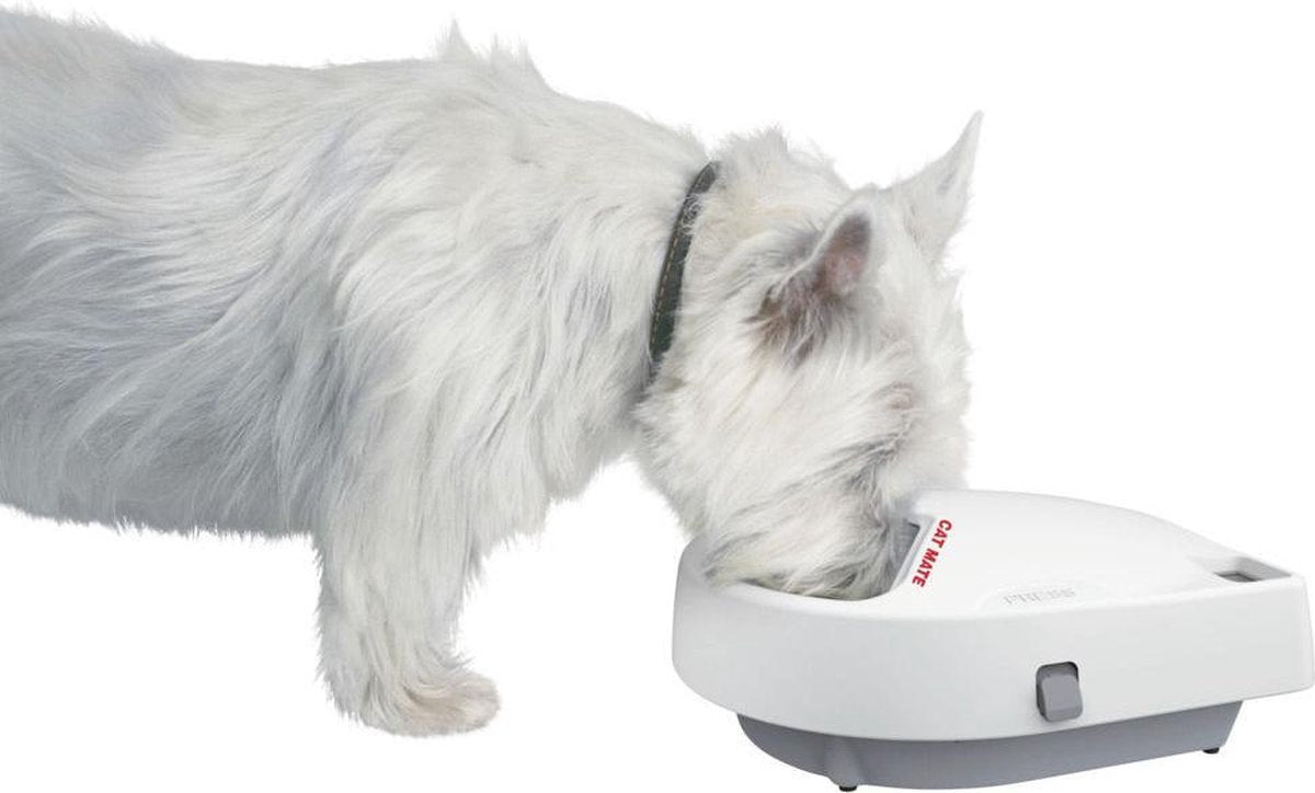  Cat Mate C300 - Automatische Voerbak – Voerbak – Voerautomaat - Voerbak Kat – Voerbak Hond - Voerbak Met Timer - Voerautomaat Kat - Voerautomaat Hond – Automatisch- Wit