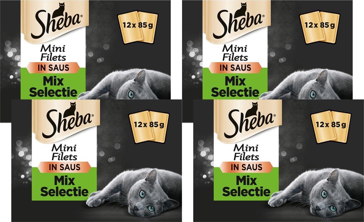  Sheba Multipack Mini Filets Chef Pouch - Kattenvoer - 4 X 12x85 G