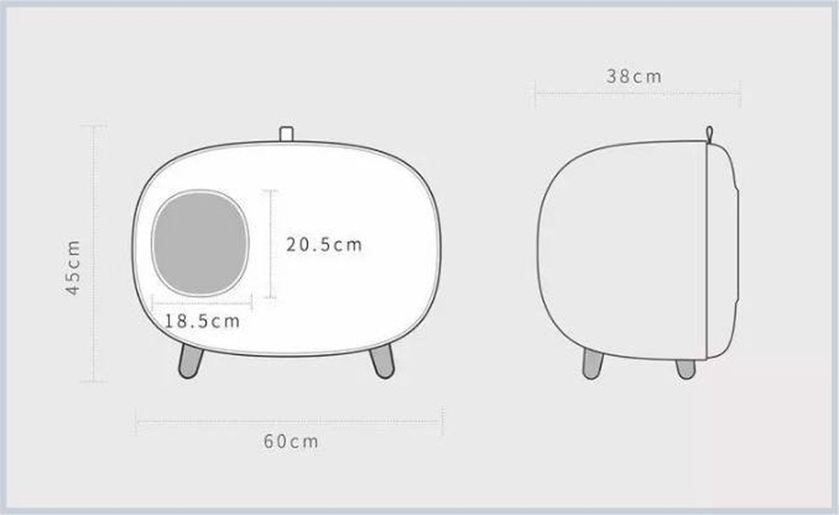  MakeSure Kattenbak Met Lade - Groen - 60 X 38 X 45 Cm - Design