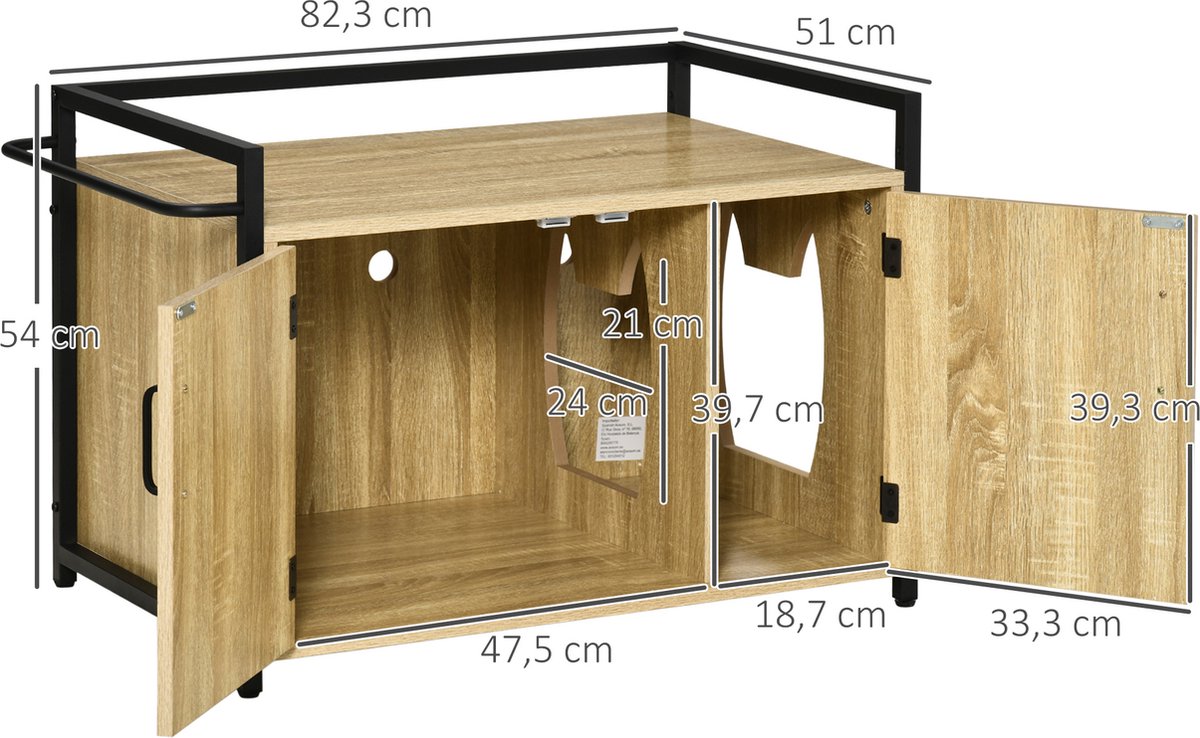  PawHut Katzentoilett Mit Griff D31-053