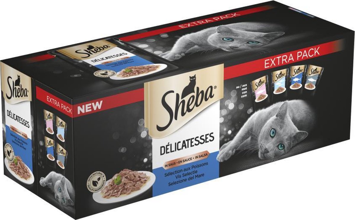 Sheba Delicatesse Katten Natvoer - Vis - 40 X 85 Gr