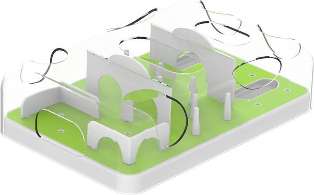  Cas &amp; Lux Modulaire Puzzel Voederbak Voor Katten - Anti Schrokbak Kat - Inclusief 3 Verschillende Standen - Stijlvol Design - Voerpuzzel Kat - Slowfeeder - Kattenspeeltjes - Puzzel Kat - Anti Schrok