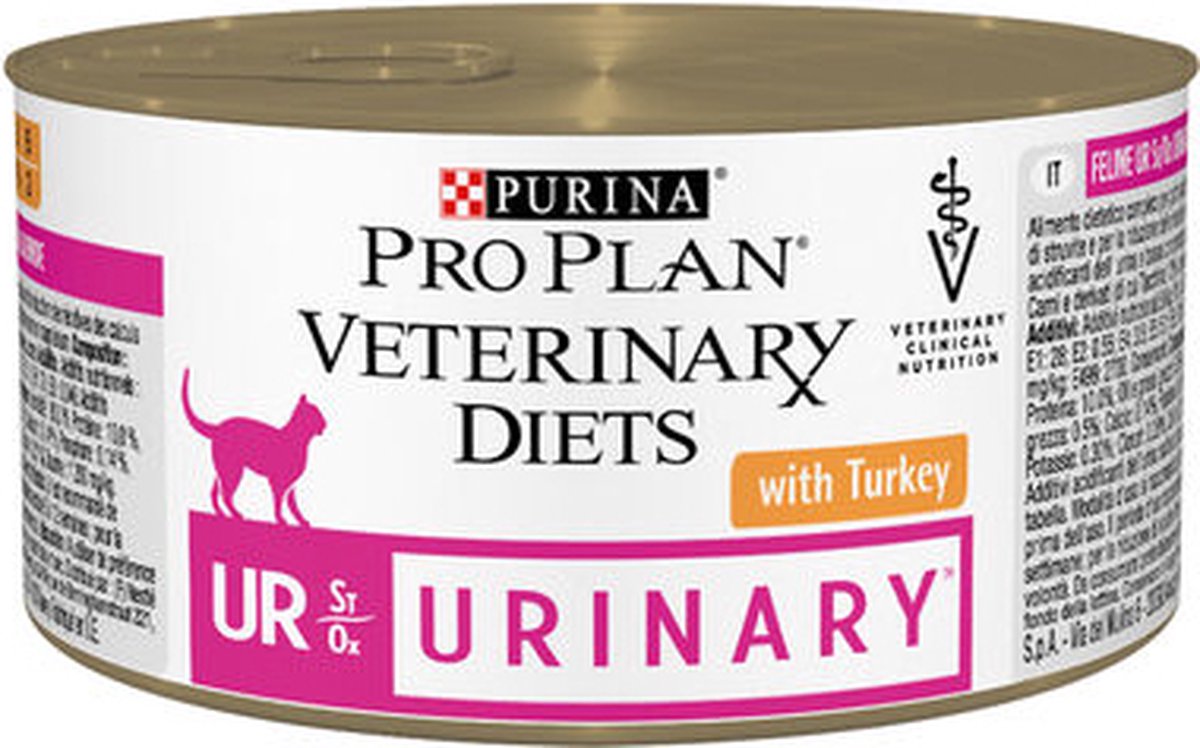  Purina Pro Plan Veterinary Diets Feline UR Urinary Kattenvoer 24 X 195 Gram Natvoer Turkey