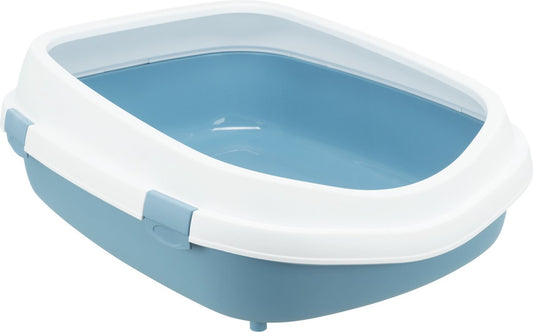  Trixie Kattenbak Primo Met Rand Blauw / Wit - XXL 71X56X25 CM